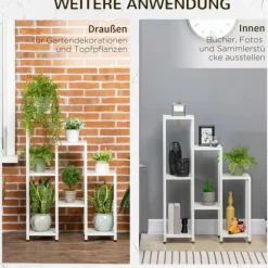 Planteholder, 65x23x94,5 cm, Hvid