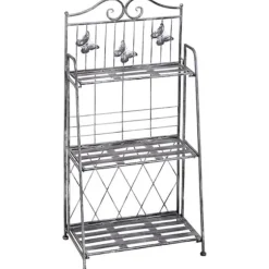 Planteholder, 44x25x96 cm, Sølv