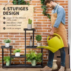 Planteholder, 91x25x83 cm, Sort