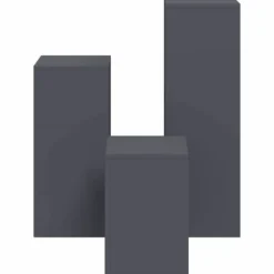 Planteholdere 3 pcs - Minimalistisk Udendørs Design | Farve: Antracit | Størrelse: 24x24x75 cm
