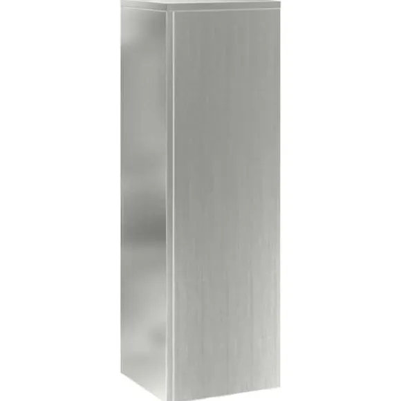 Planteholdere 2 stk - Galvaniseret stål | Farve: Sølv | Størrelse: 24x24x75 cm