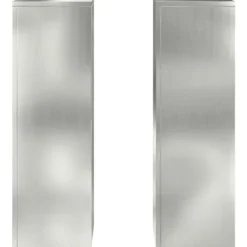 Planteholdere 2 stk - Galvaniseret stål | Farve: Sølv | Størrelse: 24x24x75 cm