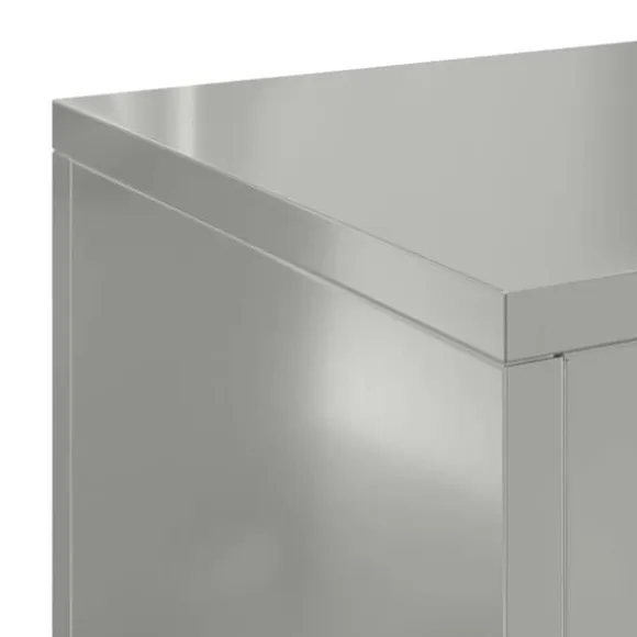Planteholdere 2 stk - Galvaniseret stål | Farve: Sølv | Størrelse: 24x24x75 cm