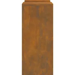 Planteholdere 2 stk - Minimalistisk design i forvitret stål | Størrelse: 24x24x55 cm