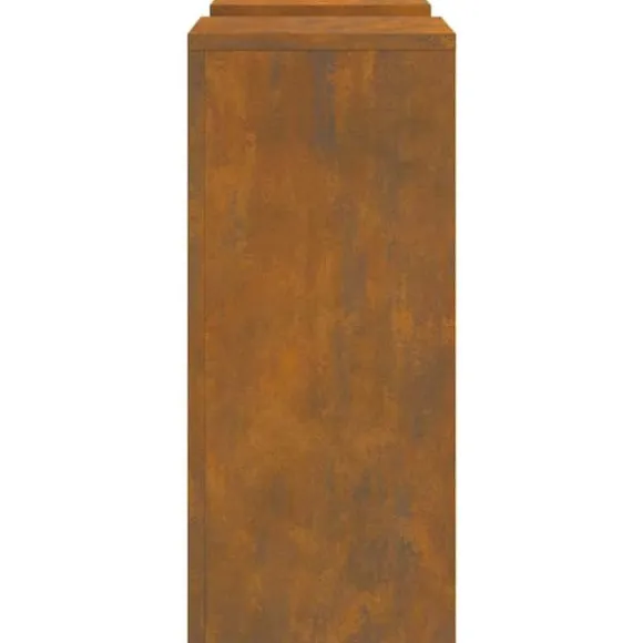 Planteholdere 2 stk - Minimalistisk design i forvitret stål | Størrelse: 24x24x55 cm