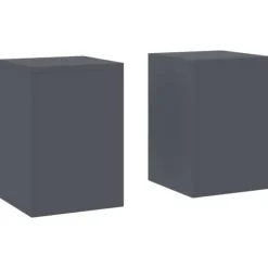 Planteholdere 2 stk - Minimalistisk Stål | Farve: Antracit | Størrelse: 24x24x35 cm