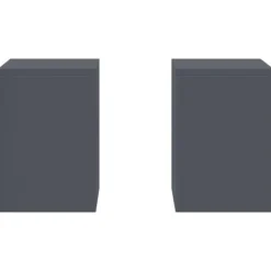 Planteholdere 2 stk - Minimalistisk Stål | Farve: Antracit | Størrelse: 24x24x35 cm