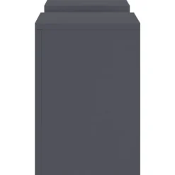 Planteholdere 2 stk - Minimalistisk Stål | Farve: Antracit | Størrelse: 24x24x35 cm