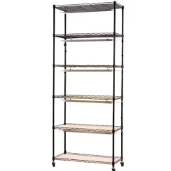 Plantehylde med Vækstlys - Indendørs Plantestativ 6 Etager - 180 cm Høj - Med Hjul - 150 W LED Fuldspektrum 3 Farver - Timer 4/9/14 - Til Frøspiring | CDON