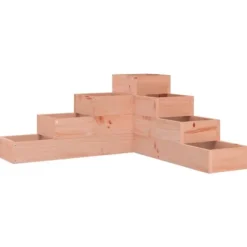 Plantekasse 4 niveauer i massivt douglasgran | Størrelse: 80,5x79x36 cm