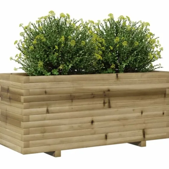 Plantekasse i fyrretræ - Imprægneret og robust | Størrelse: 110x40x49,5 cm