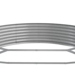 Plantekasse i galvaniseret stål - Højbed til have & terrasse | Størrelse: 373x140x36 cm | Farve: Sølv