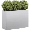 Plantekasse i galvaniseret stål - Holdbar og stilfuld | Størrelse: 120x40x80 cm