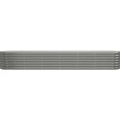 Plantekasse i galvaniseret stål - Højbed til have og terrasse | Størrelse: 260x40x36 cm | Farve: Grå