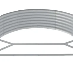 Plantekasse i galvaniseret stål - Højbed til have og altan | 214x140x36 cm | Farve: Antracitgrå