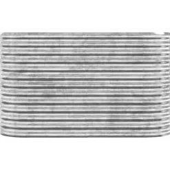 Plantekasse i galvaniseret stål - Højbed | Størrelse: 114x40x68 cm | Farve: Sølv