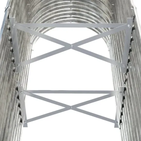 Plantekasse i galvaniseret stål - Højbed | Størrelse: 114x40x68 cm | Farve: Sølv