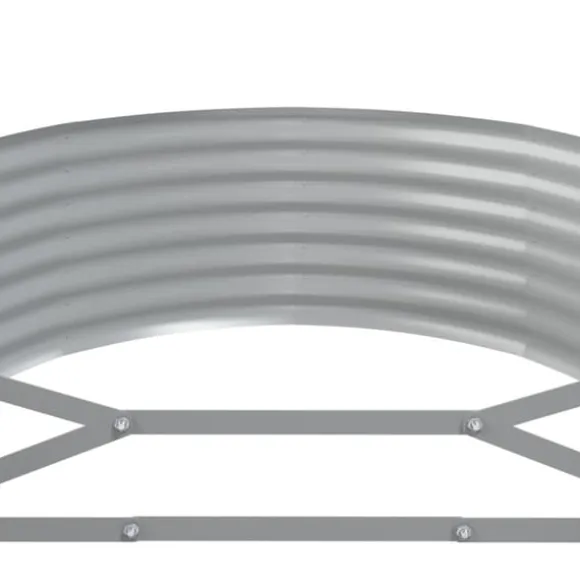 Plantekasse i galvaniseret stål - Højbed tilhave og terrasse | Størrelse: 507x100x36 cm | Farve: Sølvfarvet