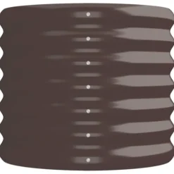Plantekasse i galvaniseret stål - Holdbar & vejrbestandig | Størrelse: 224x40x36 cm | Farve: Brun
