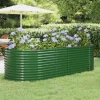 Plantekasse i galvaniseret stål - Højbed til have og terrasse | Størrelse: 249x100x68 cm | Farve: Grøn