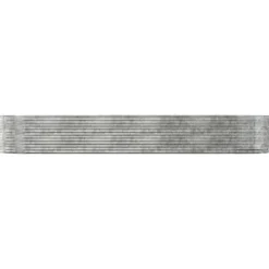 Plantekasse i galvaniseret stål - Højbed | Størrelse: 447x140x68 cm | Farve: Sølv