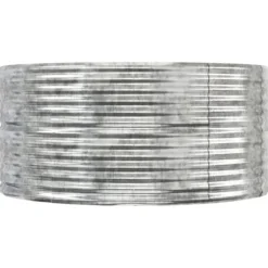 Plantekasse i galvaniseret stål - Højbed | Størrelse: 447x140x68 cm | Farve: Sølv