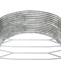 Plantekasse i galvaniseret stål - Højbed | Størrelse: 447x140x68 cm | Farve: Sølv