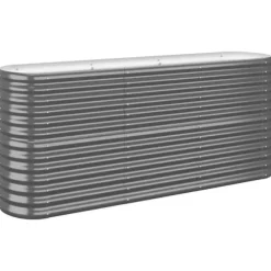 Plantekasse i galvaniseret stål - Højbed | Farve: Antracitgrå | Størrelse: 152x40x68 cm