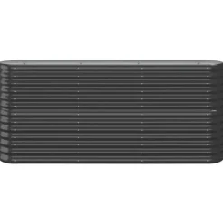 Plantekasse i galvaniseret stål - Højbed | Farve: Antracitgrå | Størrelse: 152x40x68 cm