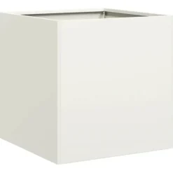 Plantekasse i koldvalset stål - Højbed til planter | Størrelse: 40x40x40 cm | Farve: Hvid
