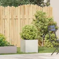 Plantekasse i koldvalset stål - Højbed til planter | Størrelse: 40x40x40 cm | Farve: Hvid