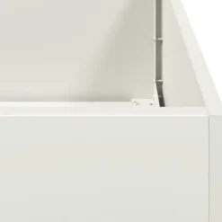 Plantekasse i koldvalset stål - Højbed til planter | Størrelse: 40x40x40 cm | Farve: Hvid