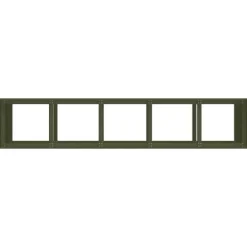 Plantekasse i koldvalset stål - Stilfuld højbed til have | Farve: Olivengrøn | Størrelse: 200x40x80 cm