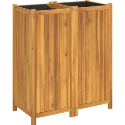 Plantekasse i massivt akacietræ med for - Dyrkning & Dekoration | Størrelse: 84x42x100 cm