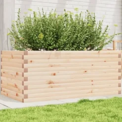 Plantekasse i massivt fyrretræ - Robust og dekorativ | Størrelse: 110x60x45,5 cm