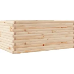 Plantekasse i massivt fyrretræ - Robust og dekorativ | Størrelse: 110x60x45,5 cm