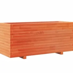 Plantekasse i massivt fyrretræ - Robuste blomsterkasser | Størrelse: 110x40x49,5 cm | Farve: Gyldenbrun