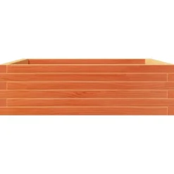 Plantekasse i massivt fyrretræ - 80x80x23 cm | Farve: Gyldenbrun