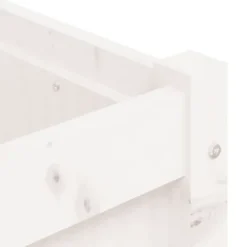 Plantekasse i massivt fyrretræ - Dekorativ til have og terrasse | Størrelse: 180x50x50 cm | Farve: Hvid