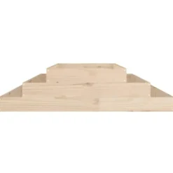Plantekasse i massivt fyrretræ - 110x110x27 cm | Farve: Naturlig træfinish