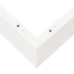 Plantekasse i massivt fyrretræ - Dybde 100 cm | Farve: Hvid | Størrelse: 100x100x23 cm