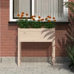 Plantekasse i massivt fyrretræ - Robust og dekorativ | Størrelse: 78x40x81 cm