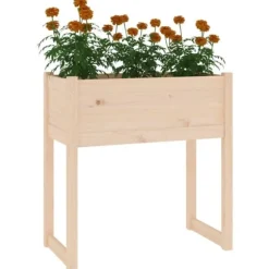 Plantekasse i massivt fyrretræ - Robust og dekorativ | Størrelse: 78x40x81 cm