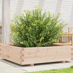 Plantekasse i massivt fyrretræ - 90x90x26,5 cm | Størrelse: 90x90x26,5 cm