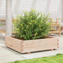 Plantekasse i massivt fyrretræ - 90x90x26,5 cm | Størrelse: 90x90x26,5 cm
