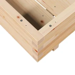 Plantekasse i massivt fyrretræ - 90x90x26,5 cm | Størrelse: 90x90x26,5 cm