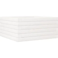 Plantekasse i massivt fyrretræ - Dybde: 50x50x23 cm | Farve: Hvid