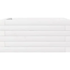 Plantekasse i massivt fyrretræ - Dybde: 50x50x23 cm | Farve: Hvid