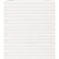 Plantekasse i massivt fyrretræ - Dekorativ havekasse | Størrelse: 90x60x68,5 cm | Farve: Hvid