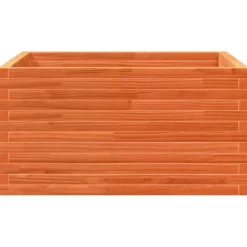 Plantekasse i massivt fyrretræ - 90x90x46 cm | Farve: Gyldenbrun